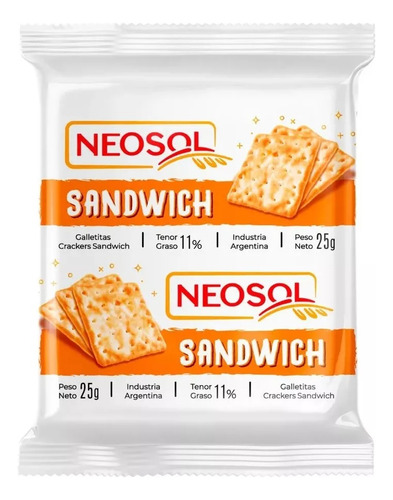 Galletitas Sandwich 2 Cajas X176 C/u Paq Individuales Abedul