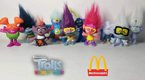 Trolls 2 Gira Mundial Coleccion Mcdonalds 2020 11 Figuras 