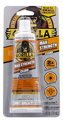 Adhesivo De Construcción Transparente Gorilla Max Strength,