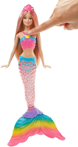 Barbie Dreamtopia Sirena Rubia Con Juego De Luces Arcoíris 