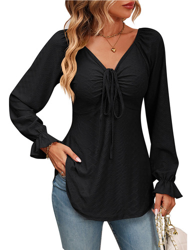 Blusa Moda Casual Mujer Suelto Elegante Manga Oficina Dama