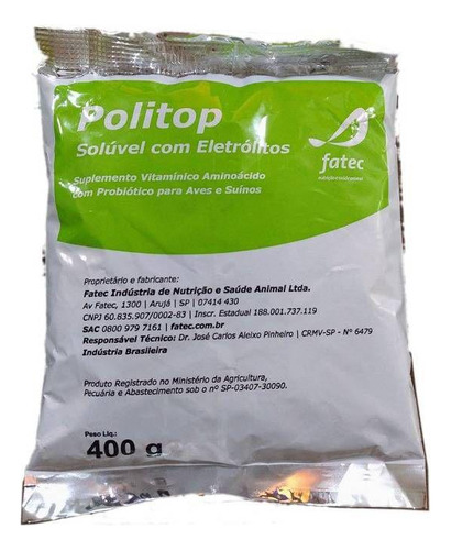 Politop Solúvel Com Eletrólitos - 400g