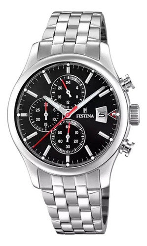 Reloj Festina Hombre Timeless F20374.3 Cronógrafo Acero Inox