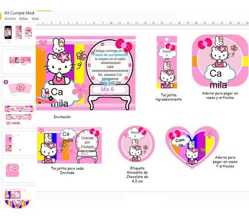 Kit Imprimible Hello Kitty Candy Bar