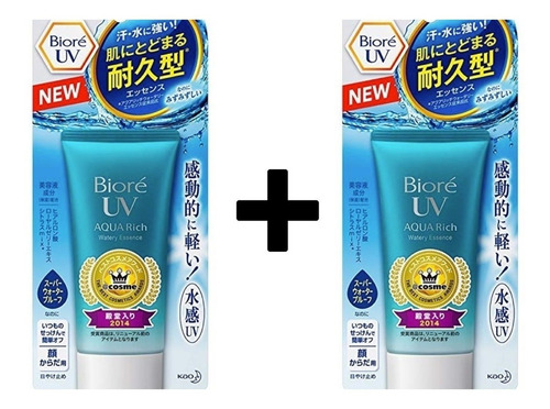 2 X Bioré Uv Aqua Rich Watery Essence 50g Spf50