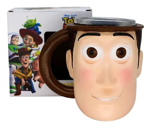 Caneca 3d Xerife Woody 250ml Toy Story Disney Pixar Original
