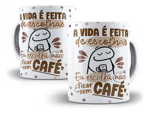 Caneca Meme Flork Gosto de Resolver as Coisas com Calma - Xicara Taco Calma  Boneco Palito Zoeira