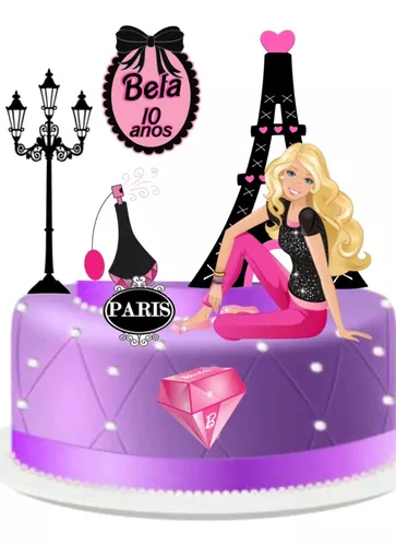 Festa pronta 10 lindos topos de bolo com tema Barbie para deixar