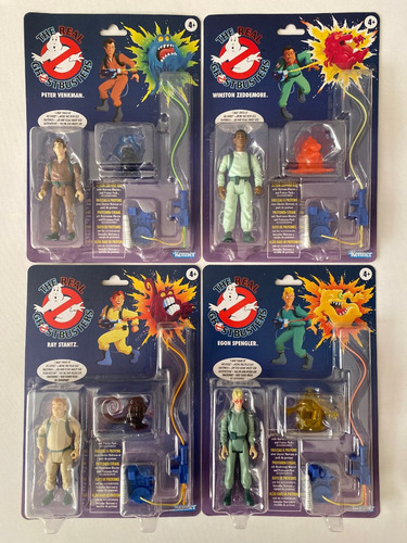 4 Figuras Cazafantasmas Kenner Retro Y Ecto-1 Ghostbusters (Usado)