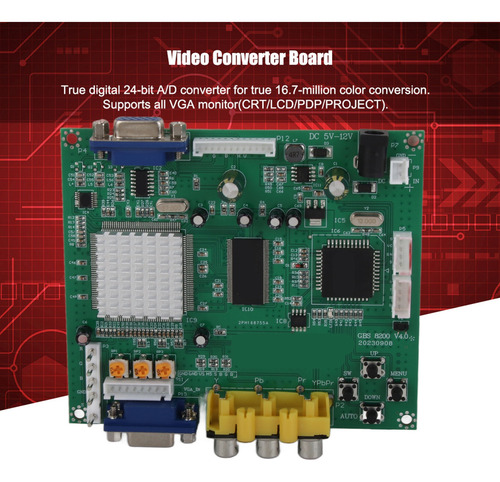 Placa Convertidora De Juegos Rgb/cga/ega/yuv A Vga Hd Video