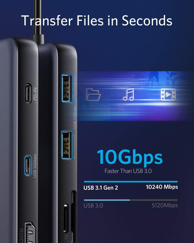 Imagen 3 de 7 de Usb C Hub Powerexpand 8 En 1 Adaptador Anker