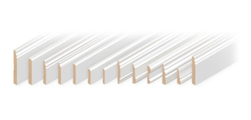 Zocalo Prepintado Blanco Mdf 9 X 56 X 2750 Mm Liso Val X Ml
