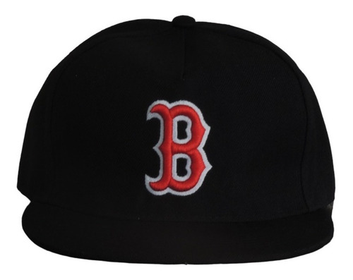 Imagen 3 de 5 de Gorra B Boston Visera Plana Bordada Snapback Mujer Hombre