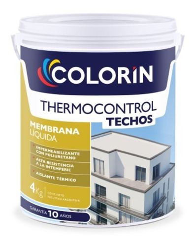 Thermocontrol Techos Aislante Termico Liquido Colorin 10kgs