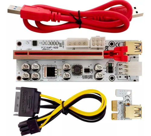 Riser Mineria V010-x Blanco Etherum Bitcoin Pci Usb3.0