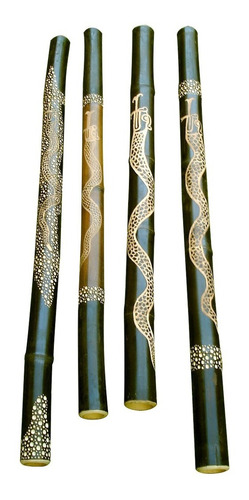 Imagen 1 de 7 de Didgeridoo - Yidaki - Nektar Bambú - Tallado - Texturado
