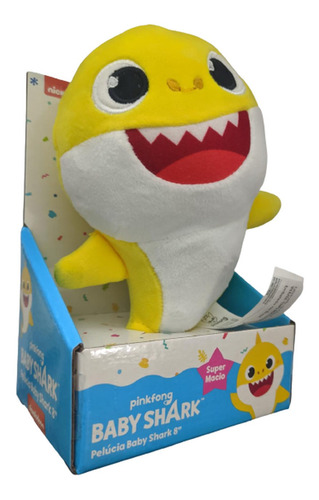 Imagem 3 de 6 de Pelúcia Baby Shark - Amarelo 20cm - Bebê Tubarão - Sunny