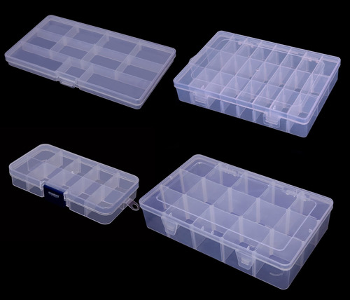 Ginsco 4 Organizador Plastico Transparente Ajustable Caja