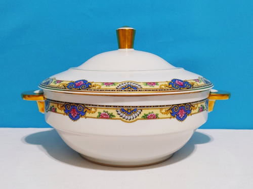 Sopera Porcelana Francesa Limoges Raynaud Orfebrería Anezin (Usado)