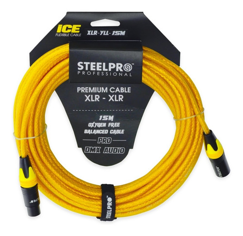 Cable Xlr 15m Balanceado Steelpro Xlr-yll-15m Jack-plug Prof