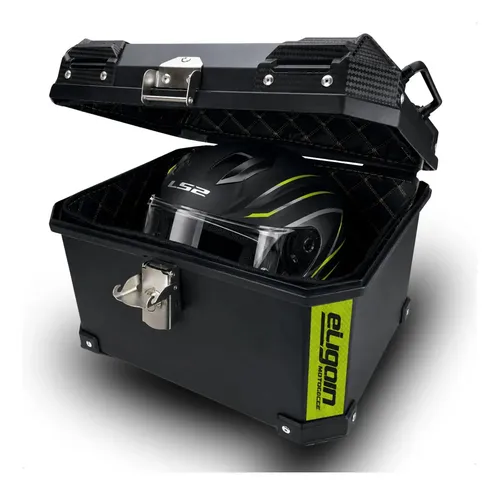 Baú de Moto Traseiro ELYON DO BRASIL 45L Universal Preto em ABS
