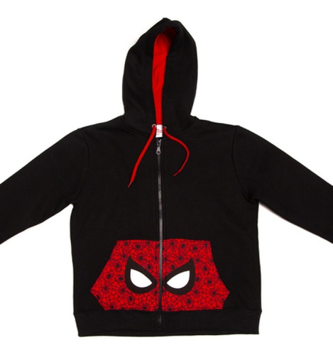 Campera Canguro Spiderman Con Capucha Hombre Araña