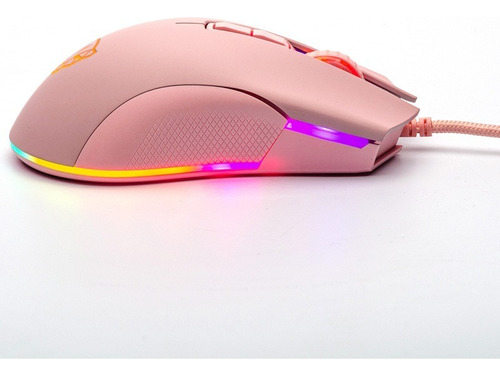 Kit Gamer Motospeed Ck700 Teclado Mecânico + Mouse Rosa Led