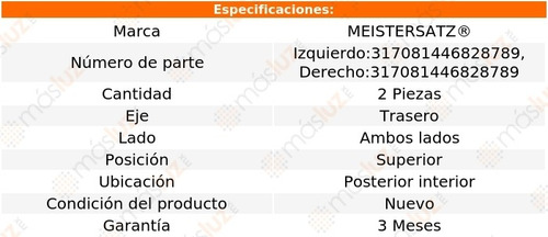 Kit 2 Bujes Horquilla Tras Sup Leon L4 1.4l 08/12 Metz