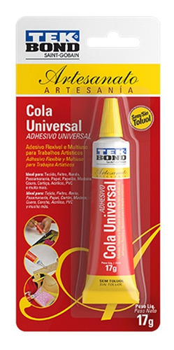 Cola Super Cola Tekbond Cola Universal - Adesivo Flexível e Multiuso para trabalhos Artísticos