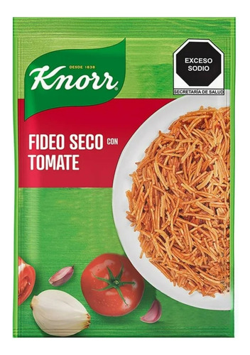 8 Pzas Sopa Knorr Fideo Seco Con Tomate 156 G