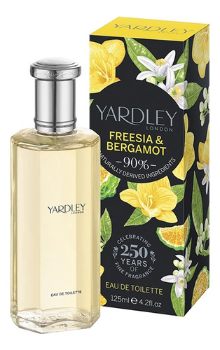 Perfume Yardley de Fresia y Bergamota 125 ml - Etiqueta Adipec