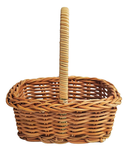 Cesta De Flores Tejida En Miniatura Portátil, Cesta De