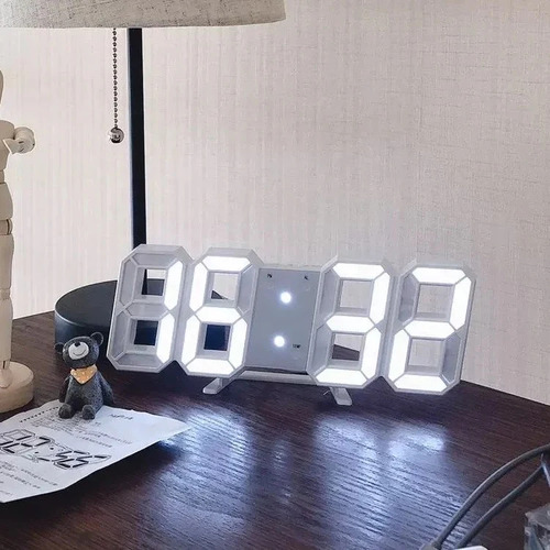 Reloj Digital De Pared Decorativo Configuración De Brillo