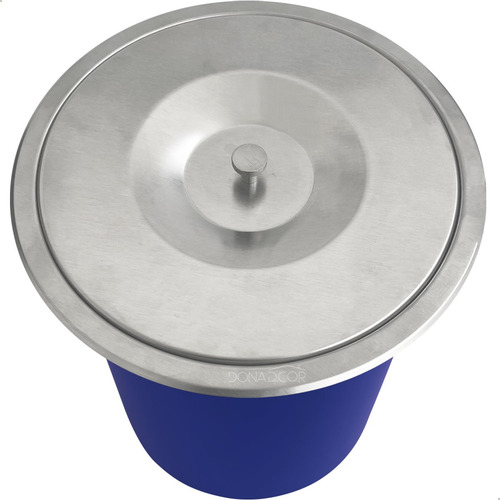 Cesto De Lixo Bancada Cozinha 5 Litros Aço Inox Embutida 5l Cor Inox Fosco