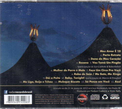 Cd Edson E Hudson - Faço Um Circo Pra Você Ao Vivo