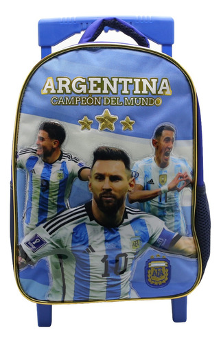 Mochila Con Carro Afa 12 Pulgadas Cresko Campeon Argentina