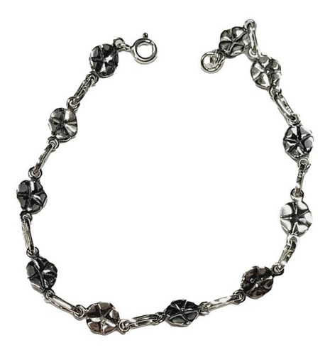 Pulseira Rosa Em Prata 925 - Id 5965