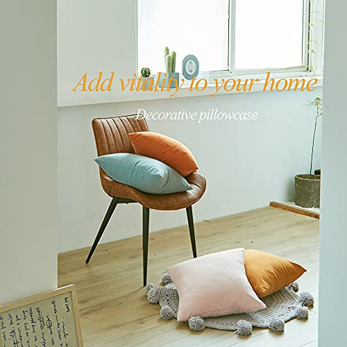 Funda De Almohada Decorativa Suave, Color Sólido, 45x45 Cm