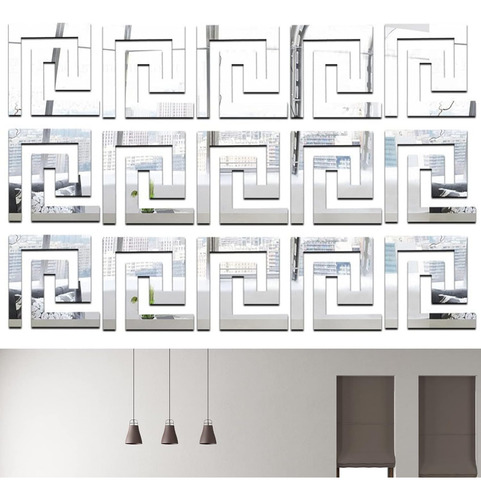 32 Pegatinas De Pared Espejo, Despegar Y Pegar, Bordes ...