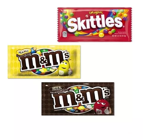 Chocolates Dulces Americanos Mars Mym Y Skittles X 36 Uds