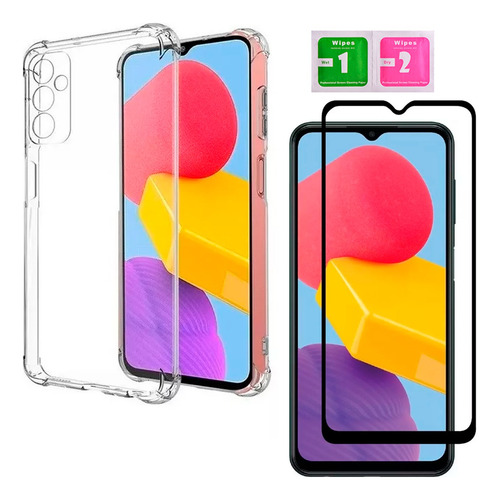 Capa Capinha + Película Vidro 3d Compatível Com Samsung M13