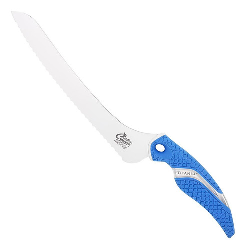 Cuda Cuchillo Dentado De Titanio Unido De 9 Pulgadas, Azul