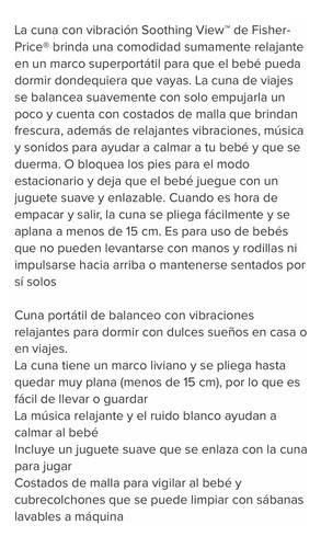 Fisher-price Cuna Moisés Portátil Con Melodias Y Vibraciones