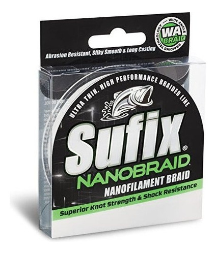 Sufijo Nanobraid Linea De Pesca Lowvis Verde 4 Lb150 Yd