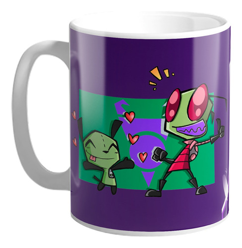 Taza De Plástico Invader Zim Personalizada #01