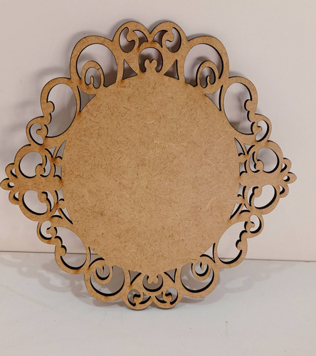 Imagem 3 de 6 de Placa Moldura Escapulário 10 Cm Mdf Cru - 10 Unidades