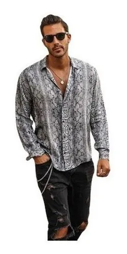Camisa estampado serpiente sale