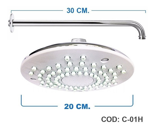 Ducha Fijo Al Muro C-01h Circular 20cm. Marca Bof