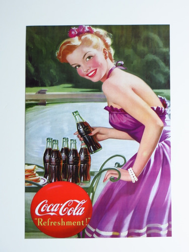 Poster Coca Cola Vestido Morado 