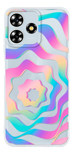 Funda Para Zte Para Mujer Curvas Colores Con Tu Nombre